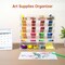 Acrylic Vertical Marker Organizer for 250 Markers with 21 Compartments, Clear Angled Pen & Pencil Holder, Large Desk Stationery & Art Supply Storage for Office & School (13 x 12.5 x 4 Inch)